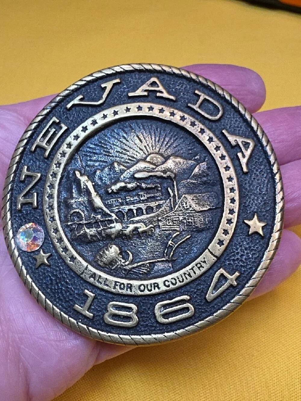 1978 Heritage Mint Brass Nevada State Seal Buckle
